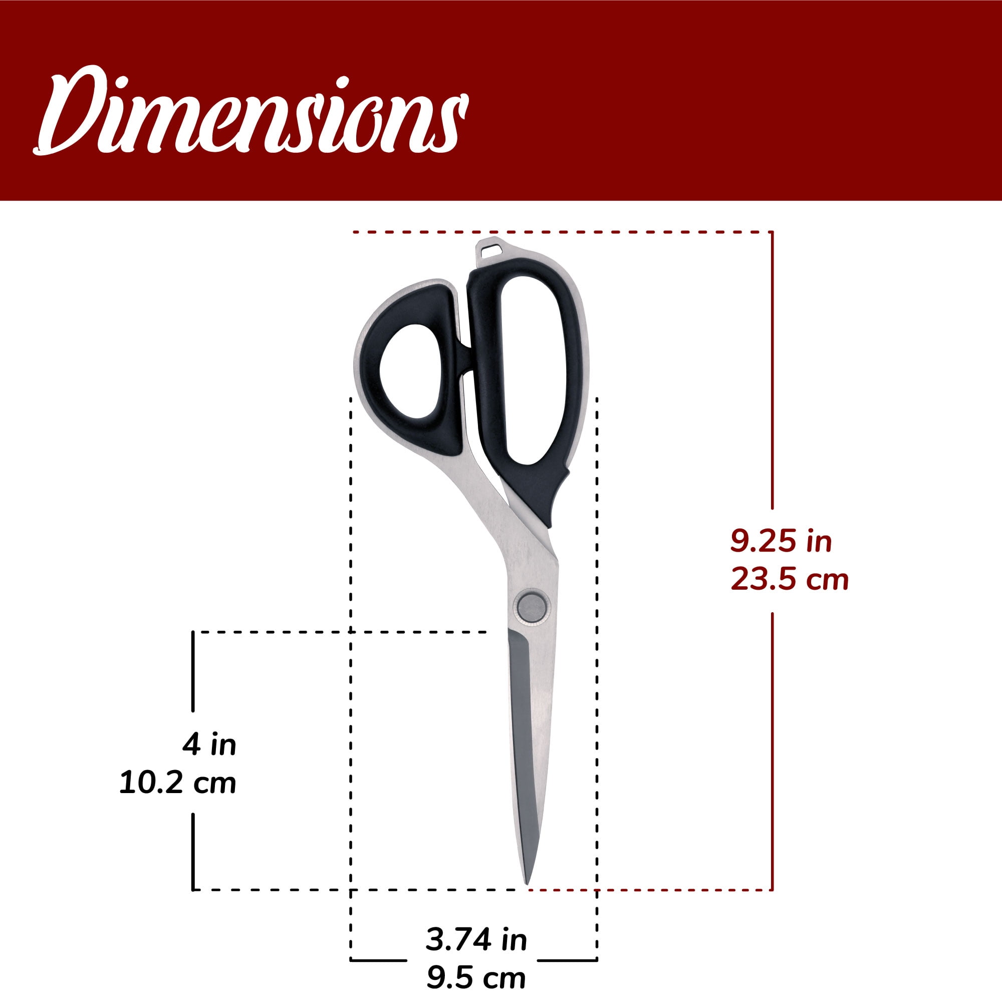 JubileeYarn Japanese Style Fabric Scissors - 9" Black - 1 Scissor