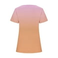 thumbnail image 4 of Plebaso Chemises d'Été pour Femmes Manches Courtes Tunique Dégradée Col Carré Blouses Amples Habillées avec Fente, 4 of 4
