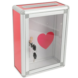 Medium Acrylic Ballot Box with Secure lock and 2 keys with 2 pockets for  sheets and Nice display area - My Charity Boxes