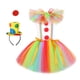 thumbnail image 1 of Disfraz de payaso para niña con sombrero y aro para el pelo, ropa de actuación agradable para la piel. Talla L, 1 of 9