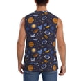 thumbnail image 4 of Lsque Galaxy Print Men's Cotton Blend Sleeveless Muscle Shirts (S-3XL)- Moisture Wicking, Odor Protection, UPF 30+,3X-Large, 4 of 8