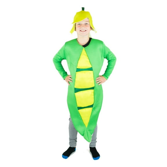 Green Garden Pea Pod Costume for Kids (Age 6 )