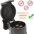 thumbnail image 3 of Adaptador de conector de remolque universal de 13 pines a 7 pines, color negro, compatible con automóviles, remolques, camiones y caravanas, 3 of 5