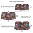 thumbnail image 5 of Yayeee Car Windshield Sun Shade Universal Fit Front Visor Protector, Vibrant Blooming Flowers, 5 of 8