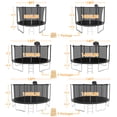 thumbnail image 2 of KOFUN Trampoline for Adults and Kids, 16FT 15FT 14FT 12FT 10FT 8FT Trampoline with Basketball Hoop, Enclosure Net, Ladder, Light, Anchor Kits, Heavy Duty Outdoor Backyard Trampolines, Black, 2 of 7