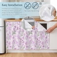 thumbnail image 4 of Pink Purple Spring Floral Small Sink Skirt, Bathroom Vanity Cabinet Adhesive Curtain, Green Botanical Wildflower Blossoms Utility Under Sink Cover Decorative Kitchen Cabinet Curtains 10"x11", 4 of 8