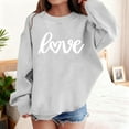thumbnail image 2 of Girl Sweatshirts Valentine Sweatshirt Long Sleeve Casual Love Letter Print Sweatshirt Crewneck Pullover Sweatshirt for Girls 8-9 Years, 2 of 4