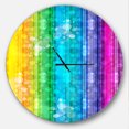 thumbnail image 1 of Designart 'Rainbow Effects Illustration ' Modern wall clock, 1 of 6