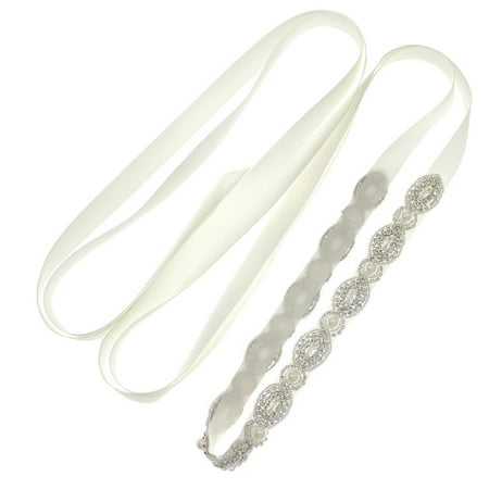 

Karcher Luxurious Bridal Dress Belt With Tassel Imitation Pearls Girdle for Wedding Bride