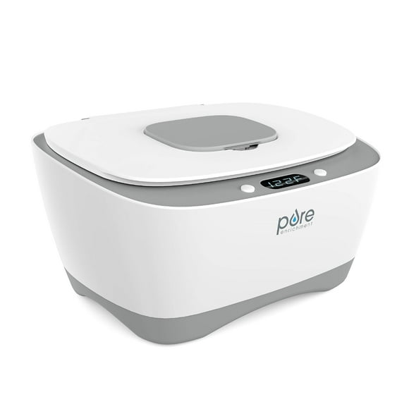 Calentador de toallitas PureBaby™ con pantalla digital: dispensador de fácil alimentación con 3 configuraciones de calor, pantalla LCD, capacidad para 80 toallitas, calentado con vapor natural para co