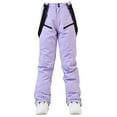 thumbnail image 3 of QATAINLAV Women's Snow Pants Waterproof Windproof Insulated Snowboarding Ski Bib Pants with Detachable Suspenders, Purple, S, 3 of 8