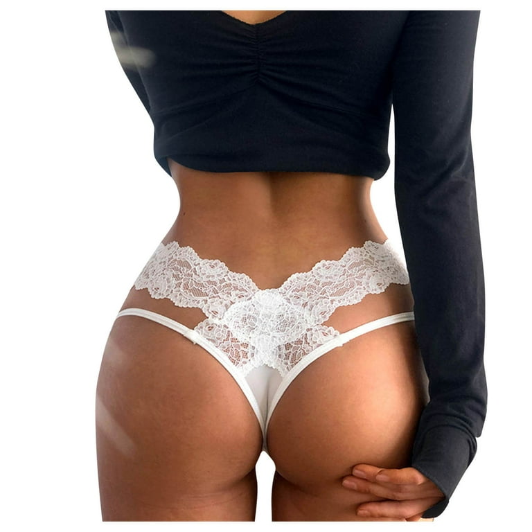 Tuscom New Hot Panties For Women Crochet Lace Lace-up Panty Hollow Out  Underwear