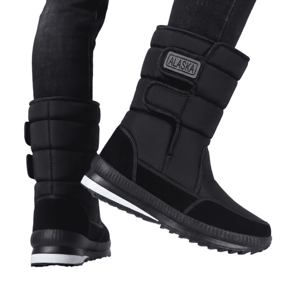 Willtoo Women Insulated Mid‑Calf Snow Boots Hook‑Loop Waterproof Winter Cozy Lined Booties for Outdoor Hiking & Snowy Days