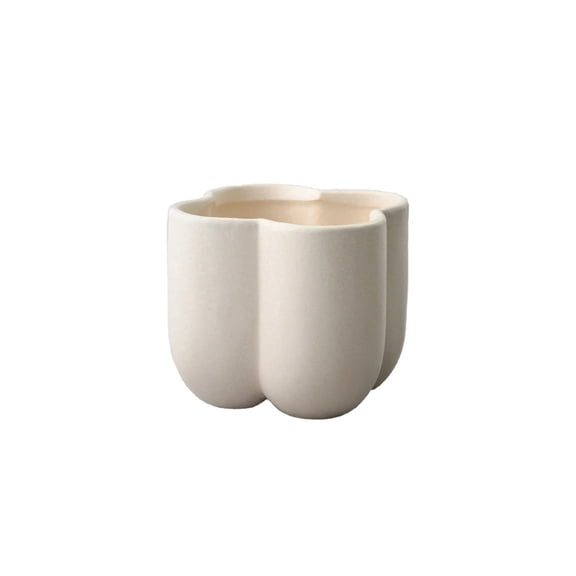 Serene Spaces Living Petala Matte Ceramic Vase, 5.5" Diameter & 5" Tall