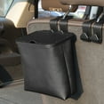 thumbnail image 2 of Leather Car Garbage Can Foldable Auto Trashes Can Large Capacity Storage Organizer Waterproof with Lid for Car Vehicle Truck SUV, 2 of 6