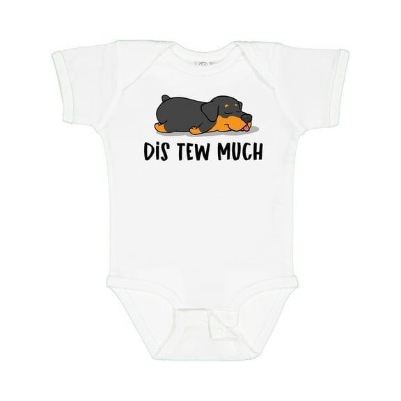 Inktastic Napping Dis Tew Much Rottweiler Boys or Girls Baby Bodysuit