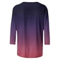 thumbnail image 5 of Dndkilg 3/4 Length Sleeve Shirts Women Elbow Crew Neck Fited T Shirts Petite Tie Dye Slim Fit Cute Summer Tops and Blouses Plus Size, 5 of 5