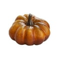 thumbnail image 5 of BLESIYA 2xArtificial Pumpkin Halloween Foam Pumpkins Decor Table Centerpiece 4.5x7.5cm Coffee, 5 of 8