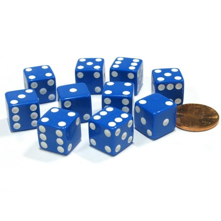 - Koplow Games Set of 10 Six Sided D6 12mm Dice Die Squared RPG D&D Bunco Board Game Blue #01817