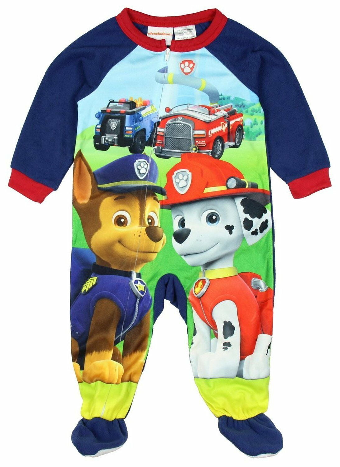 Details about   Nickelodeon Paw Patrol Footed Sleeper Blanket Pajama Boy Size 5T 