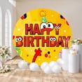 thumbnail image 3 of Circle 7.2ft Red Doll Cookie Theme Birthday Backdrop Childrens Party Photo Banner Photography Decoration, 3 of 6