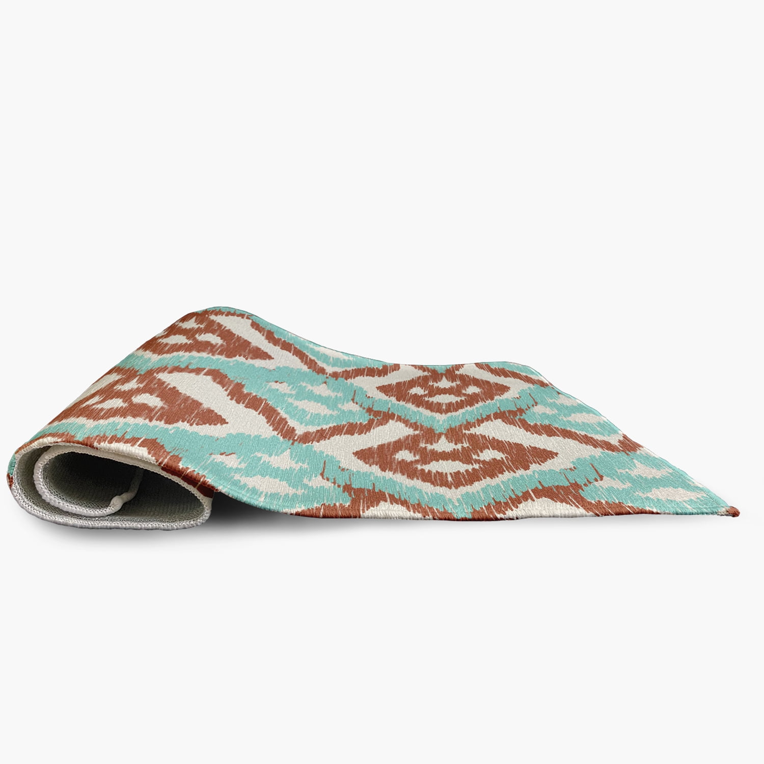 Simply Daisy 5' Round Light Blue Hipster Spring Chenille Indoor/Outdoor Rug
