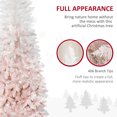 thumbnail image 4 of Christmas Trees HOMCOM 6' Tall Unlit Pencil Fir Artificial Christmas Tree with Realistic Branches and Steel Base, Pink and White,Artificial Christmas Trees, 4 of 10