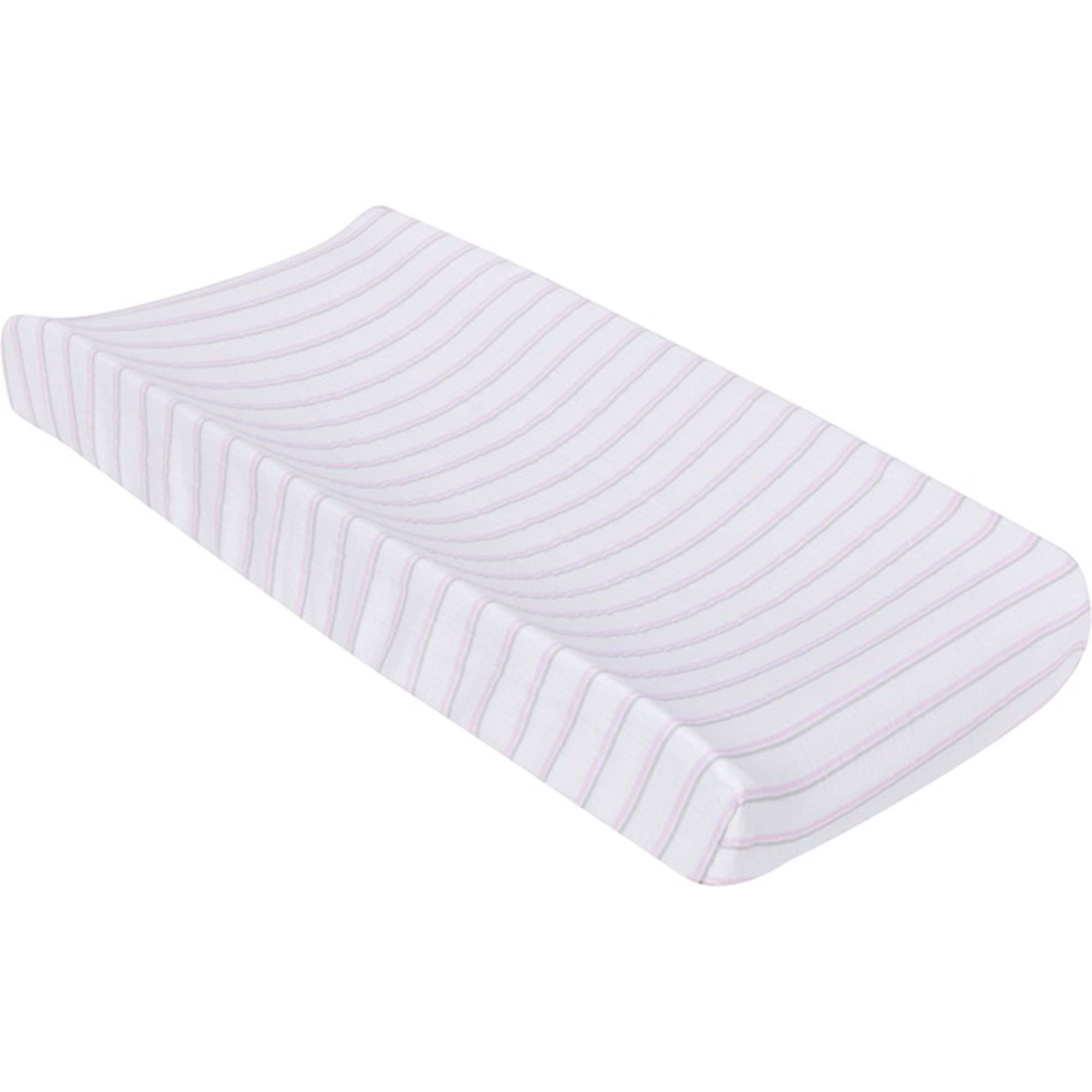 MiracleWare Pink & Gray Stripes Muslin Changing Pad Cover