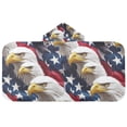 thumbnail image 5 of Yayeee Kids Hooded Towel with Hand Pockets Beach Soft Absorbent Bath Wrap 50 x 23.5 inch, American Eagle Pattern, 5 of 5