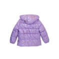 thumbnail image 2 of Pink Platinum Girls Hooded Foil Heart Winter Puffer Coat with Hat and Scarf, Sizes 4-16, 2 of 3
