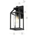 thumbnail image 2 of Elegant Lighting Zora 14 inch Outdoor Wall sconce in Black, 2 of 8