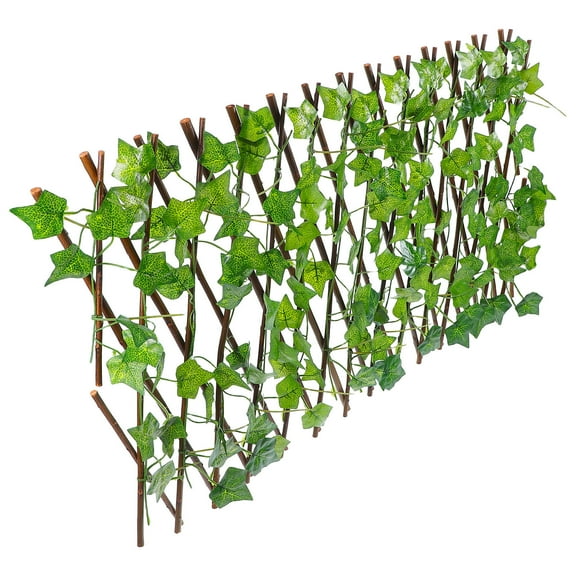 Masteelf Artificial Greenery Fence, Expandable Privacy Screen for Yard, Garden, Balcony, Retractable Fence for Outdoor Decoration, Faux Green Leaves, No Maintenance Required, Ideal for Home Use