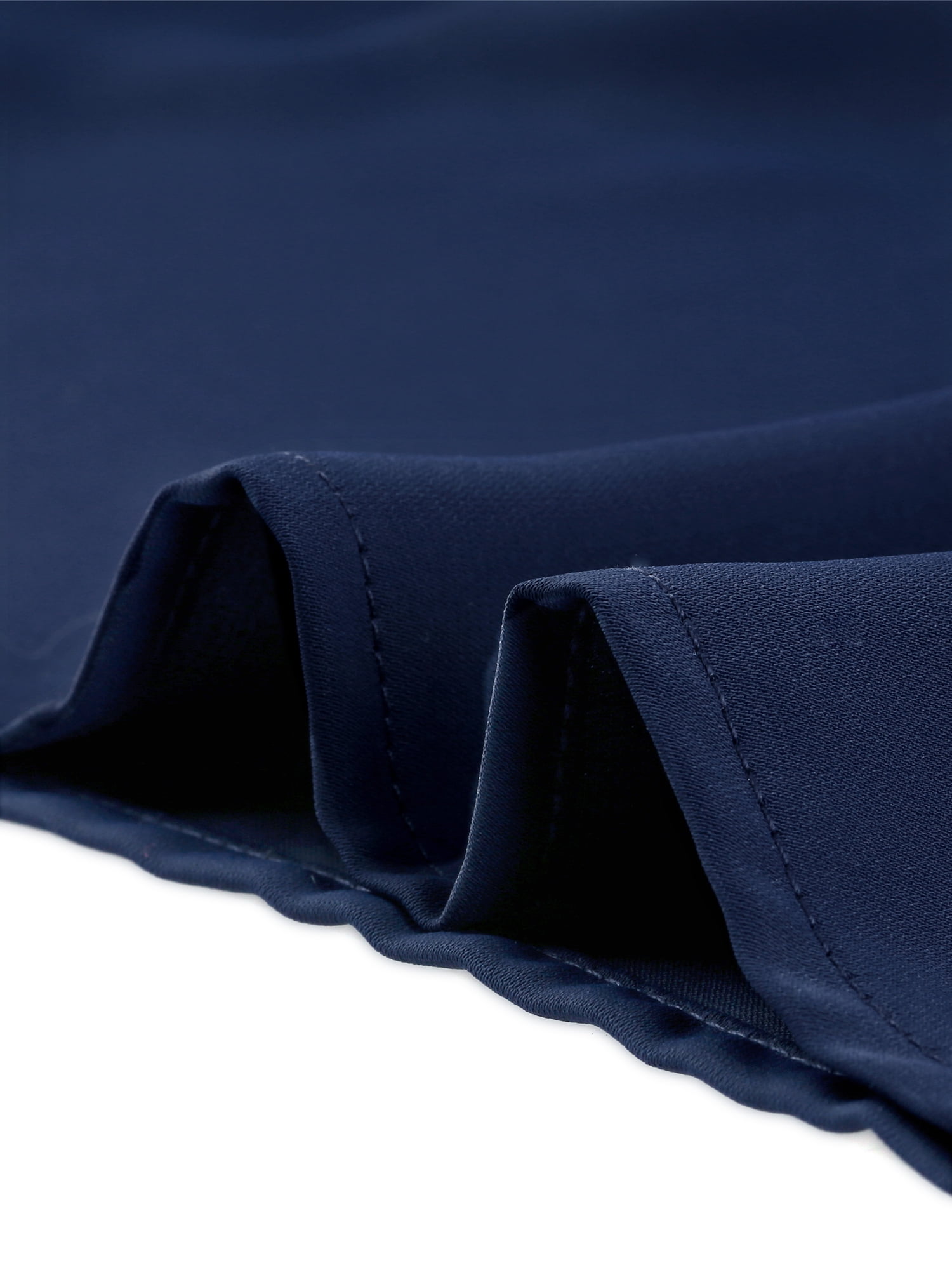 DARING DIVA Work Office Blouse Pleated Top Shirt L Navy Blue