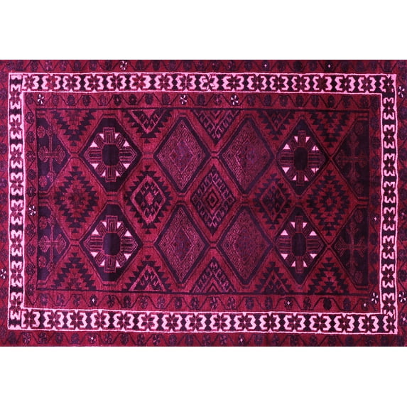 Ahgly Company Indoor Rectangle Persian Pink Traditional Area Rugs, 2' x 4'