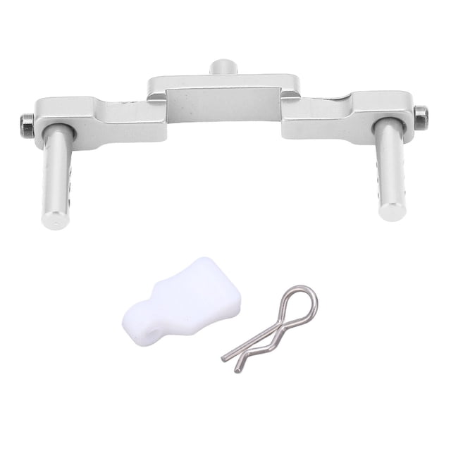 Columna de carcasa frontal RC, columna de carcasa de montaje RC mecanizada CNC de aleación de aluminio profesional para coches AXIAL SCX24 1/24 RC, Plata