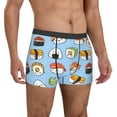 thumbnail image 4 of Salouo Kawaii Sushi Print Men's Boxer Briefs,Breathable Underwear Elastic Waistband Briefs for Men -Small, 4 of 8