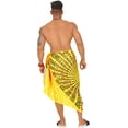 thumbnail image 3 of HAPPY BAY Men's Standard Casual Sarong Long Pareo Beach Wrap One Size Butter, Mandala Summer Vacation Aloha, 3 of 4