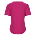 thumbnail image 4 of Women's Fashion Casual V Neck Solid Color Loose Short Sleeved T Shirt Top Loose T Shirts Shirts Women T Shirt Womens Short Sleeved Athletic Tops Womens Long Sleeved Tees Spandex T Shirts Athletic V, 4 of 7