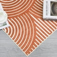 thumbnail image 4 of Geetinfly 8*10 8in*10in Modern Washable Rug Lines Print Area Rug Non-Shedding Stain-Resistant Carpet Indoor SoFT Area Rugs Foldable Thin Rug for Dining Room Office Orange Orange, 4 of 7