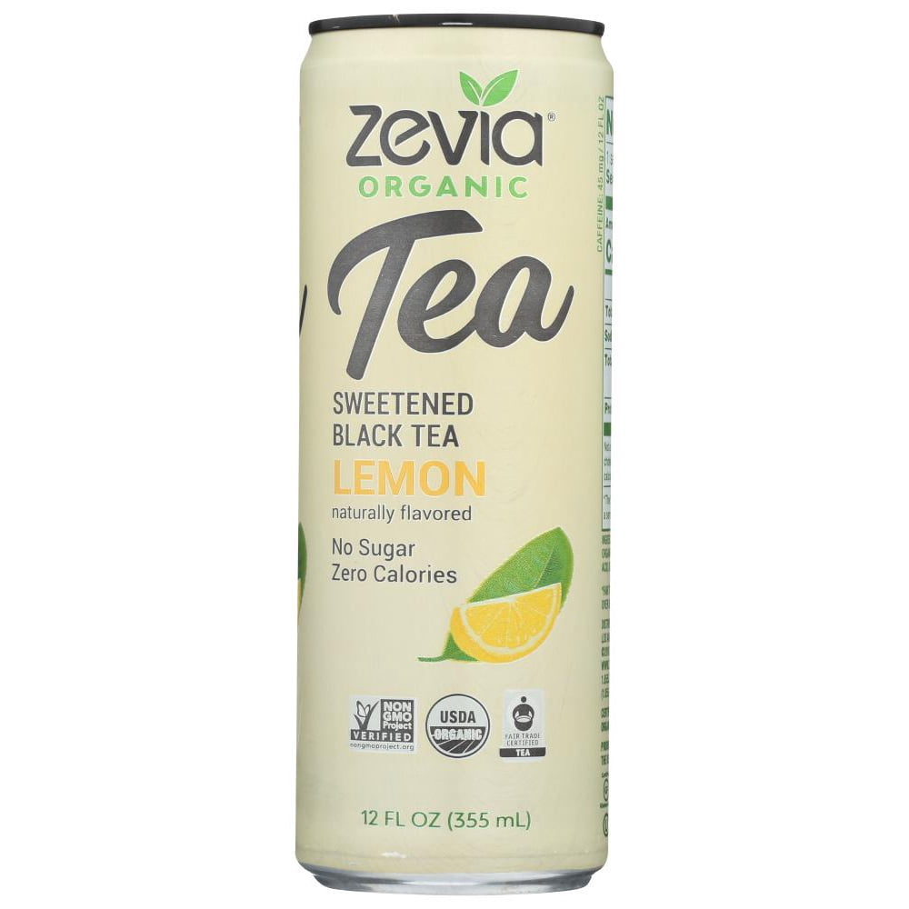 Zevia Caffeine Free Organic Black Tea Lemon, , Sugar Free Brewed Iced