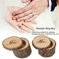 thumbnail image 4 of BORDSTRACT 2PcsRetro Wooden Ring box Engagement Gift For Male and Female Wedding Ceremony 01#, 4 of 6