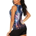 thumbnail image 3 of Fotbe Urban Style Colorful Dragon Blusas Sin Mangas para Mujer – Estilo Casual, Corte Suelto, Slim-Fit, Cuello Redondo Deportivo, Tops de Verano para Gimnasio y Yoga-Medium, 3 of 7