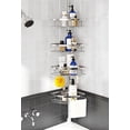 thumbnail image 1 of SEIRIONE Organizador de esquina de ducha inoxidable para baño, 4 estantes ajustables con barra de tensión, para bañera, champú, accesorios de almacenamiento, 39.2 a 113 pulgadas de altura, 1 of 5