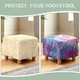 thumbnail image 6 of SCRAWLGOD Tie-Dye Print Pink Blue Footstool Cover, Comfortable Footrest Sofa Slipcover Washable Cushion for Ottoman with Elastic Buttom for Living Room, 6 of 7