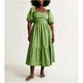 thumbnail image 3 of Hive Babe Robe Popeline Manches Bouffantes Robe Midi, Femmes Été Décontractée Fluide Plage Florale Poches Volants Maxi Robe (1pcs-Bleu Clair, Petit), 3 of 7