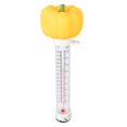 thumbnail image 1 of Swimming Pool Floating Thermometer Decorative Accurate Floating Water Temperature Meter Gauge Yellow Pepper Shape, 1 of 4