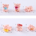 thumbnail image 3 of Set de miniaturas de cerdos Figuras de juguete familiares de cerdito adorables para decoración de jardín de hadas Adornos para tartas Manualidades caseras Decoraciones para el hogar, 3 of 9