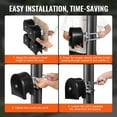 thumbnail image 2 of KFFKFF Glide Gate Assembly, Movable Gate Equipment Kit with U-Form Wheel Channel for Counterbalance Glide Gates and Rolling Entrances, Glide Gate Wheels 4 Track Rollers with Shield, Black, 2 of 9