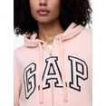 thumbnail image 3 of Sudadera con Capucha y Cierre Completo con Logo GAP para Mujer en Rosa Misty, 3 of 4