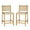 Natural/Beige, variant on Powell Bilberry 25" Indoor Low Cane-Back Wood Counter Stool, Set of 2, Black/Natural/Beige